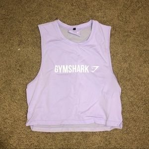 Gymshark Crop Mesh Back Tank in Soft Lilac